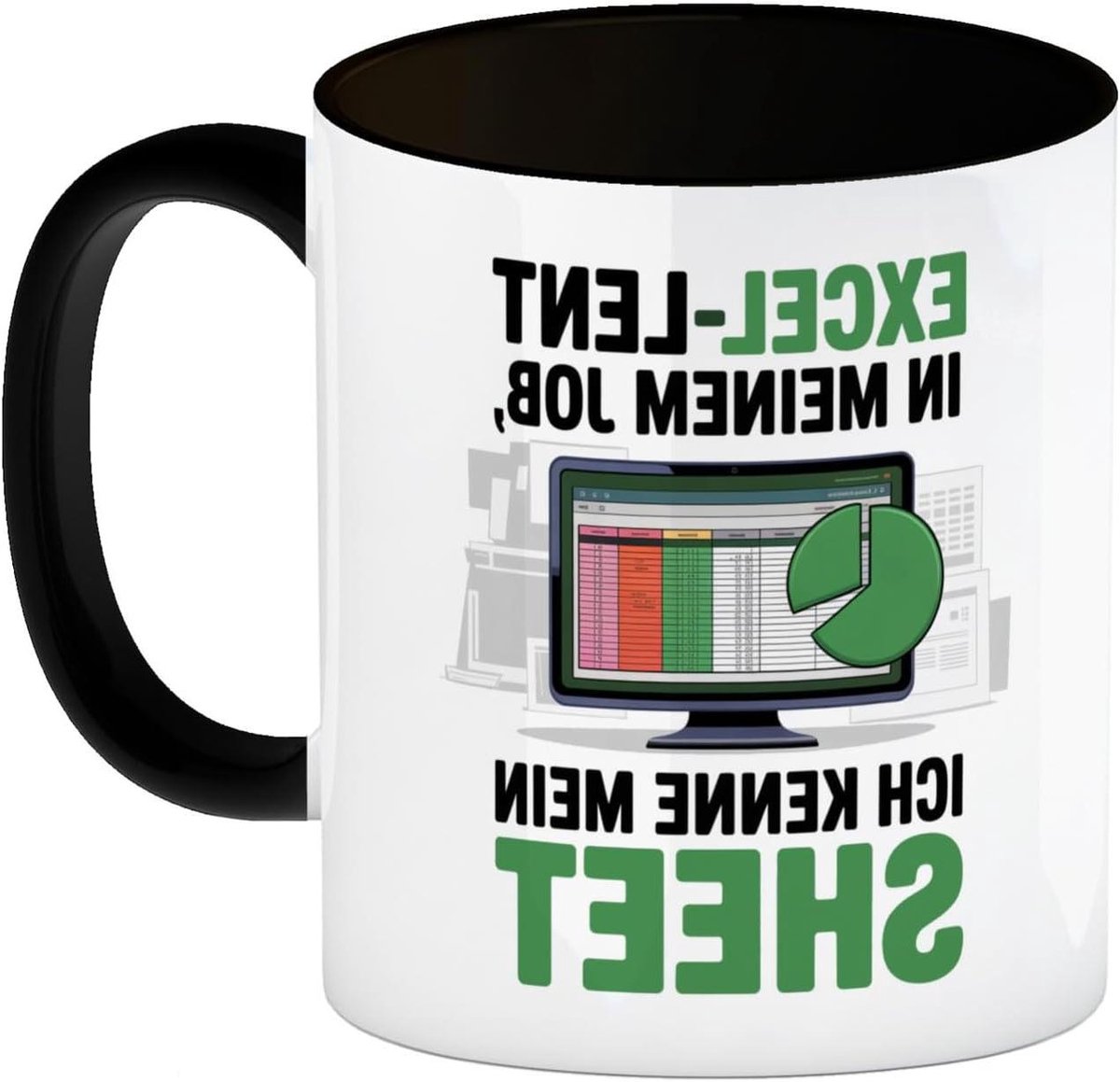 Koffiemok - Thee mok - Kantoor humor - Grappige tekst - 300 ml - Zwart