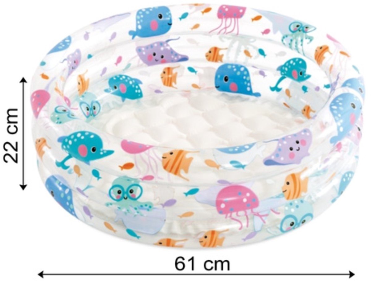 Intex Beach Buddies 3-Ring Baby Opblaaszwembad - Ø 61 x 22 cm — afbeelding 10