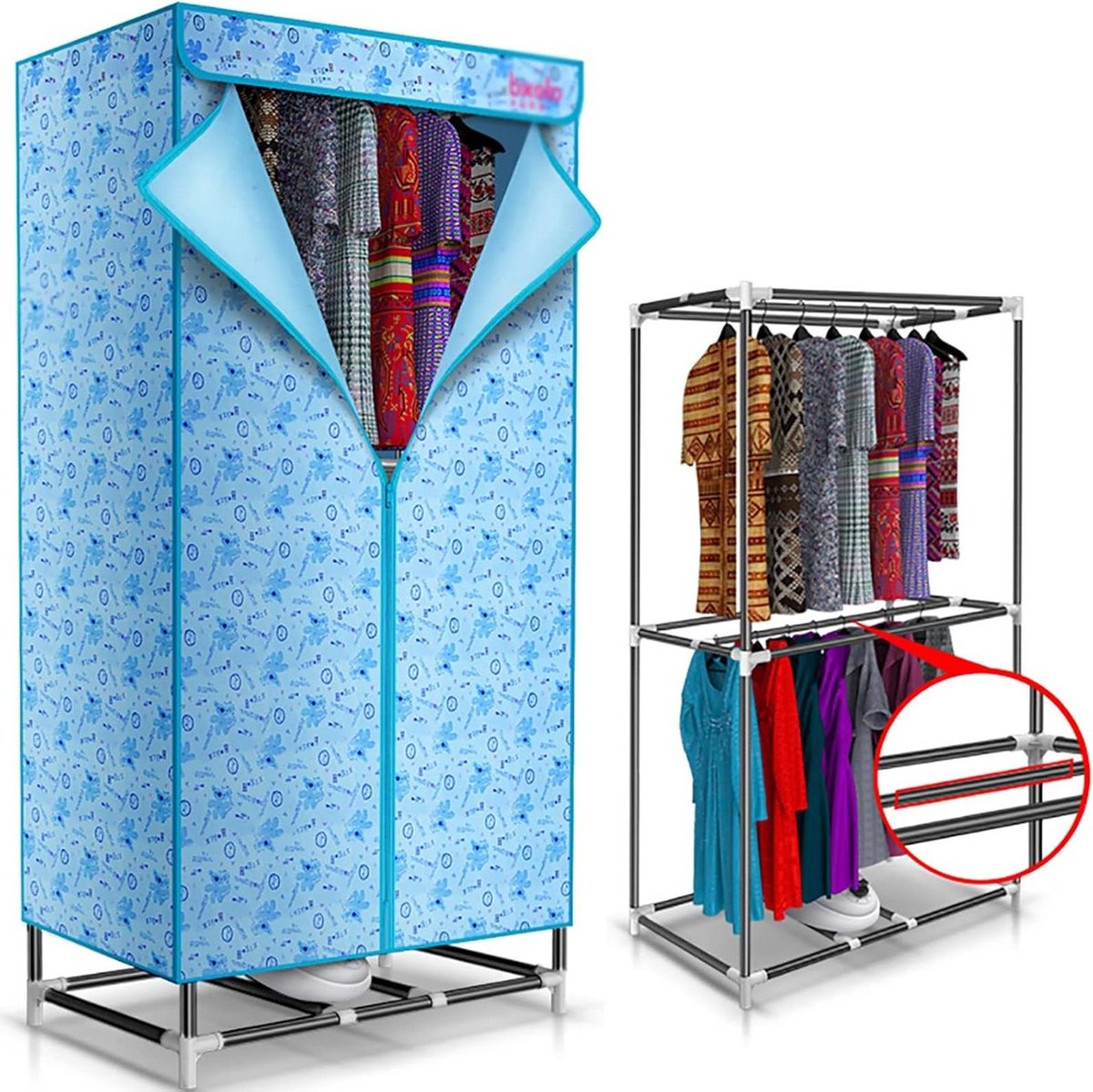 Elektrische Wasdroger Kledingdroger Kast Snel Kleding Drogen Met Timer Tot 20 kg Wit