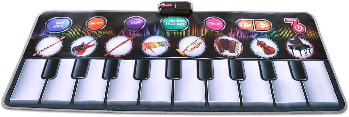 Muziek Speelgoed Keyboard - Speelgoed Piano - Eerste Melodieën Leren - Fonkelende Lichten - 60 cm - Standaard