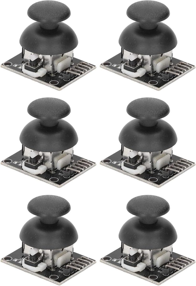 Joysticksensor Module - Controller Sensor - Robot Besturing - Dubbele Assen - 6 Stuks - Zwart