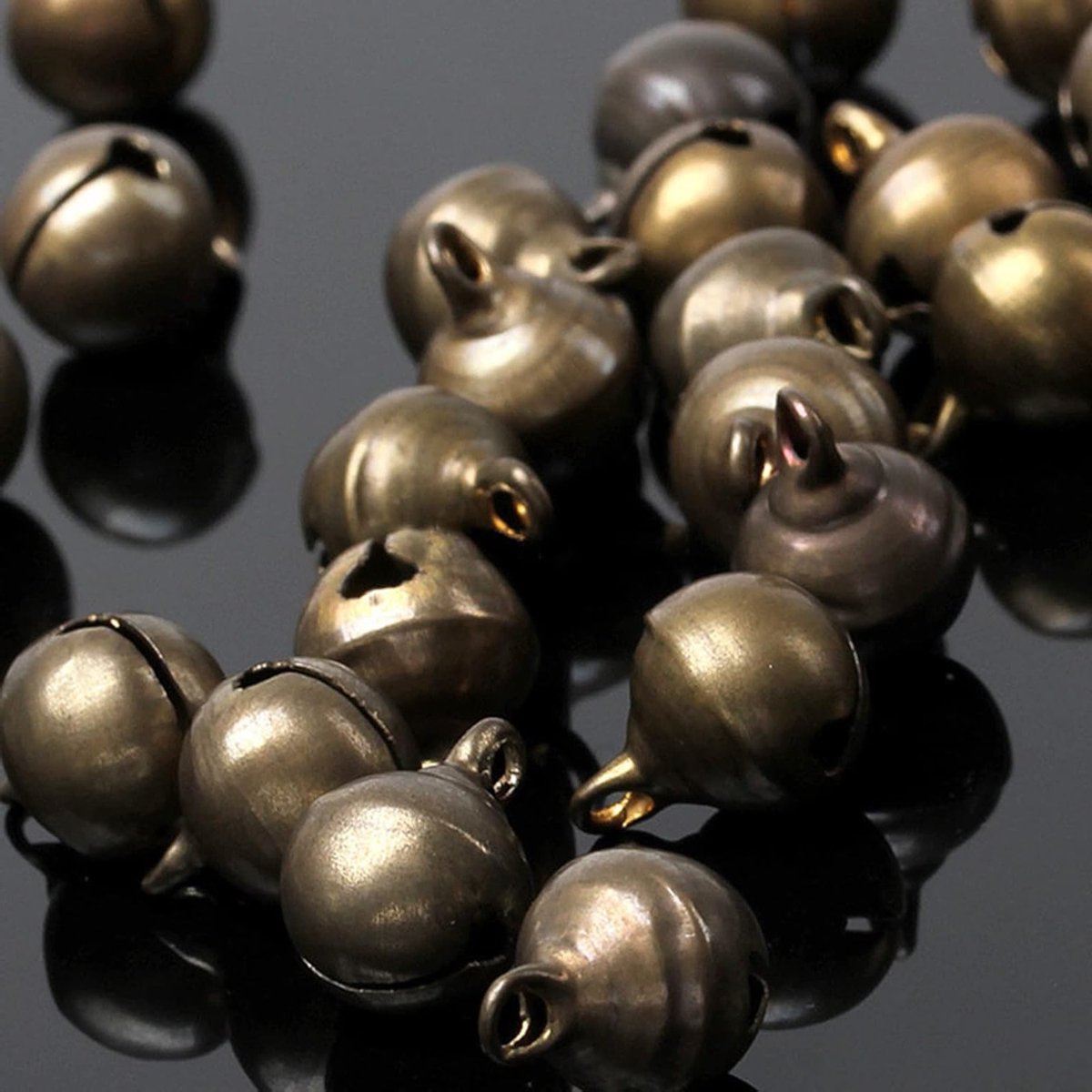 200 Stuks 12mm Bronzen Belletjes voor Creatieve Klussen, Cadeauverpakking en Decoratie