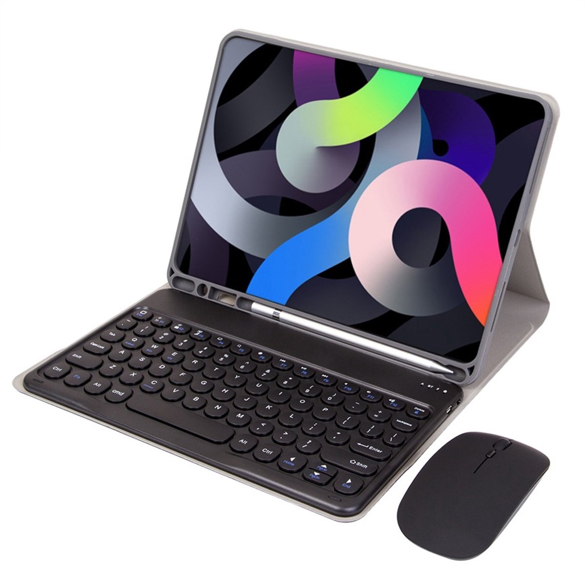 Bluetooth-toetsenbordhoes met muis compatibel met Samsung Galaxy Tab A9+ 11-inch - Zwart