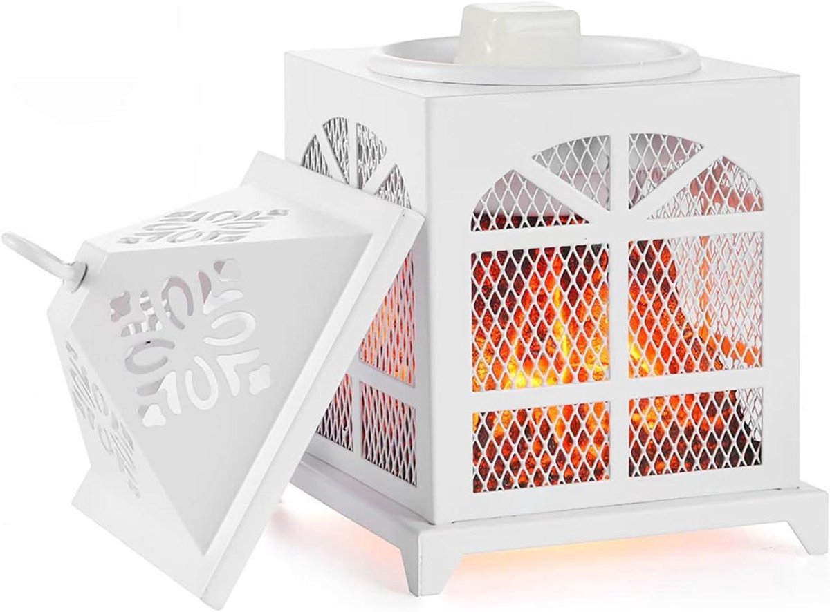 Elektrische Waxverwarmer - Smeltapparaat Wax Smelter - Geur Creëren - 4-in-1 Functie - 10.92 x 10.92 x 18.54 cm - Wit