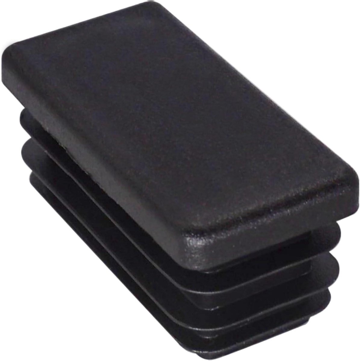 Rechthoekige pluggen - Buisinzetstukken - Hekpalen afwerken - UV-bestendig kunststof - 20 x 40 mm 40 stuks - Zwart