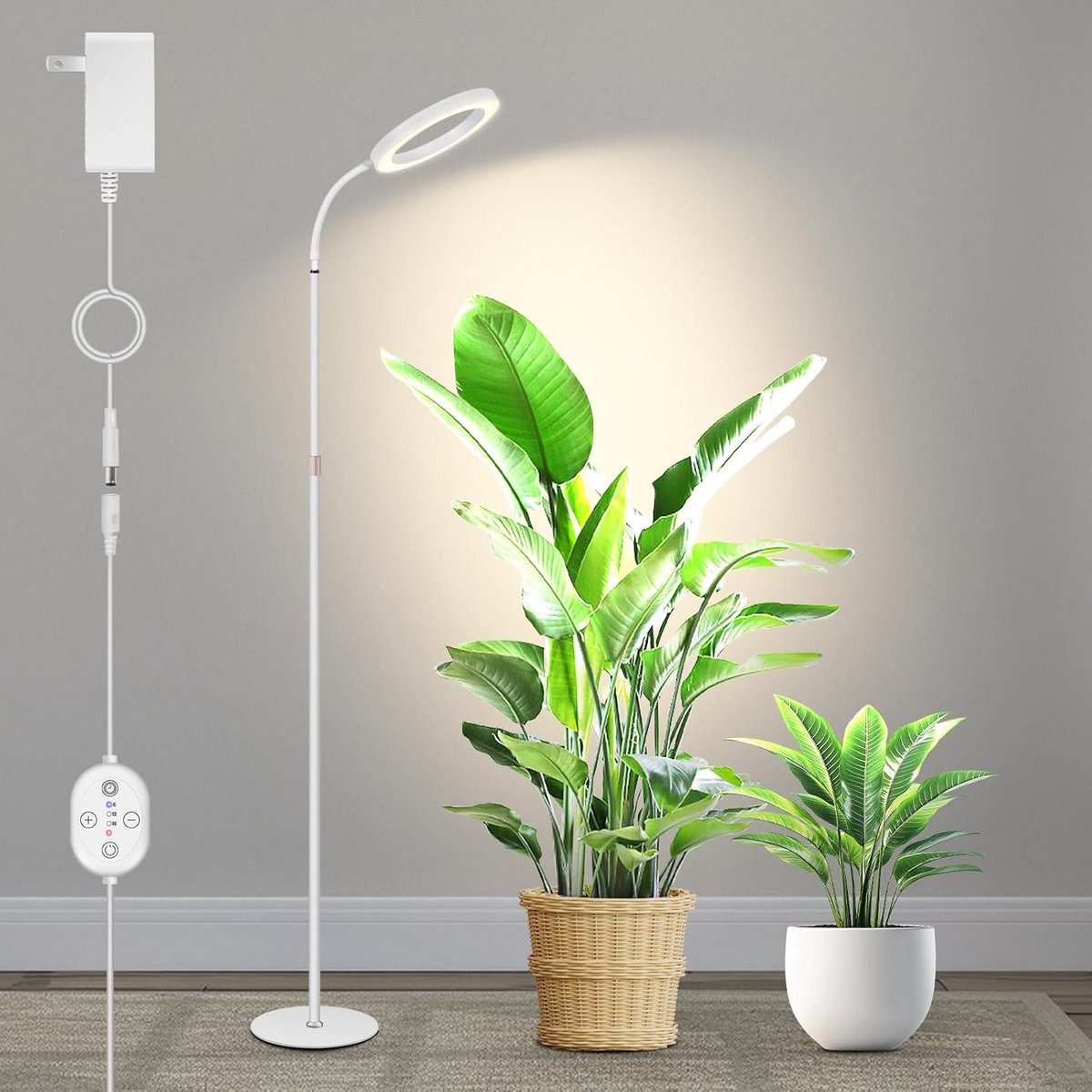 Plantenlamp - Kweeklamp - Binnen Planten - Volledig Spectrum - 56-178 cm - Wit
