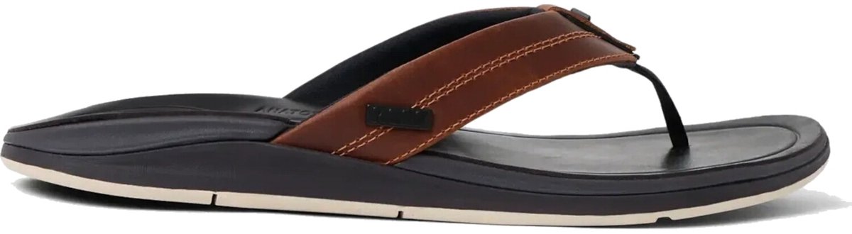 Reef Leather Offshore Heren Teenslippers Cj9055 Kleur Bruin