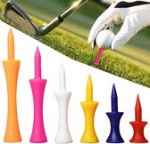120 Stuks Golf Tees - 6 maten - Herbruikbaar - Oefenmateriaal voor industriële golfers - Golf accessoires - Golfset – Golftee - Multi Kleur - LOUZIR