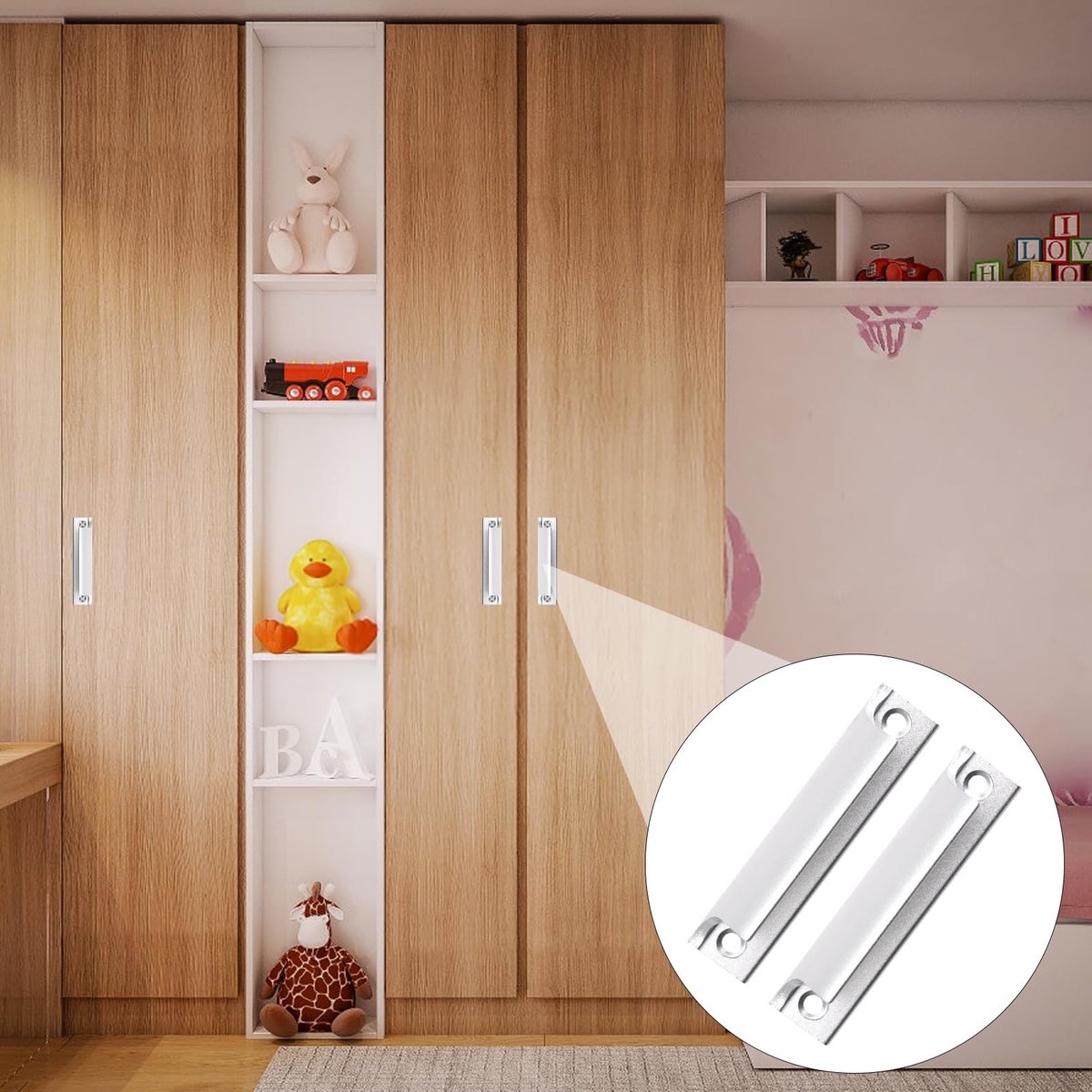 ZEYNOMAX- Meubeldeurgrepen 2 Stuks - Aluminiumlegering - Duurzaam Meubelbeslag - Balkondeurgreep - Schuifdeuren - Roestvrij - Elegant Ontwerp - Deurgrepen