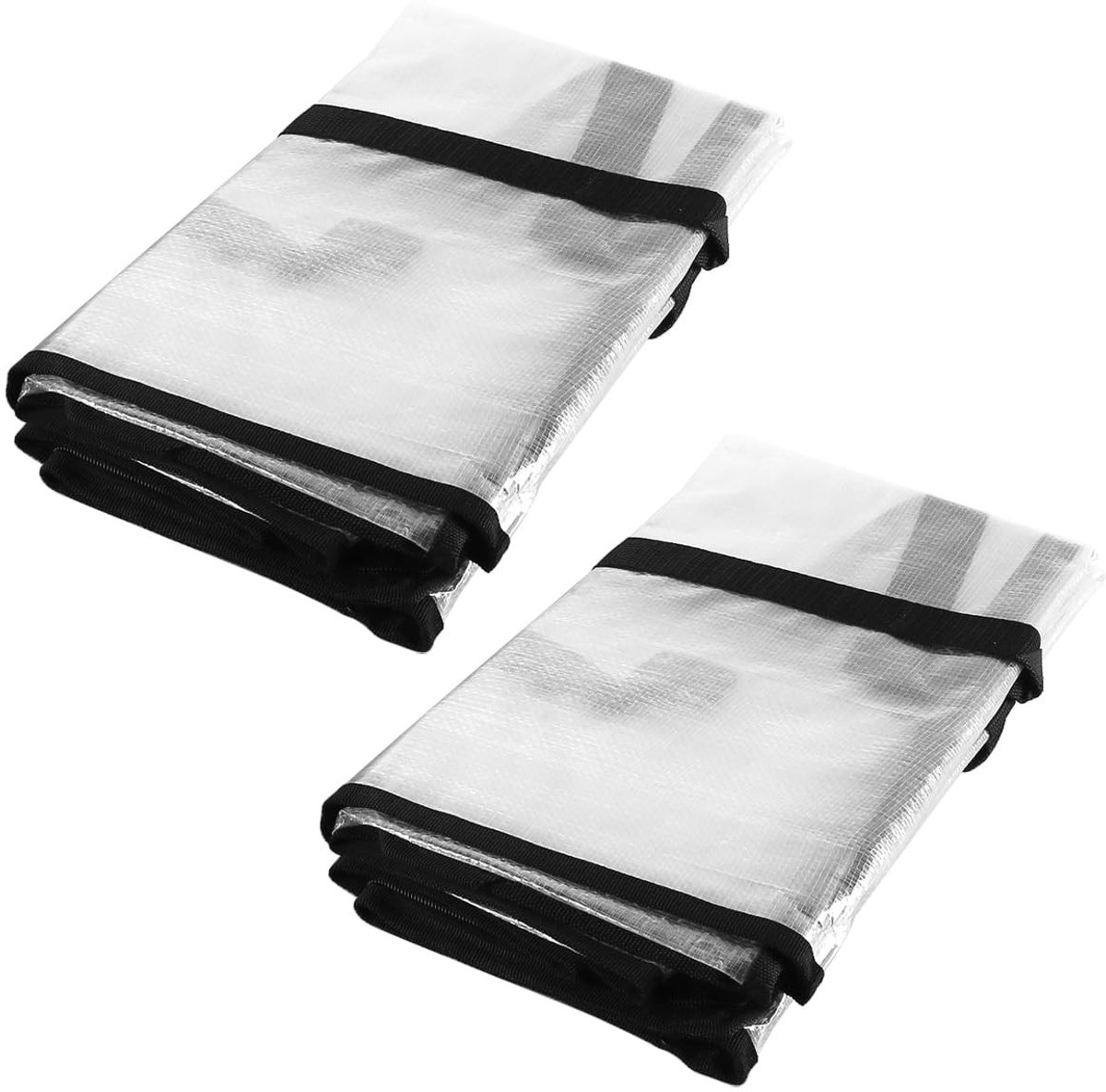 LIVIA HOME- Opbergtas Grote Capaciteit - Transparante Verhuistas - 2-Pack - Rits - Handvat - Multifunctioneel Ontwerp - 73x35x37 cm - Verhuiszak