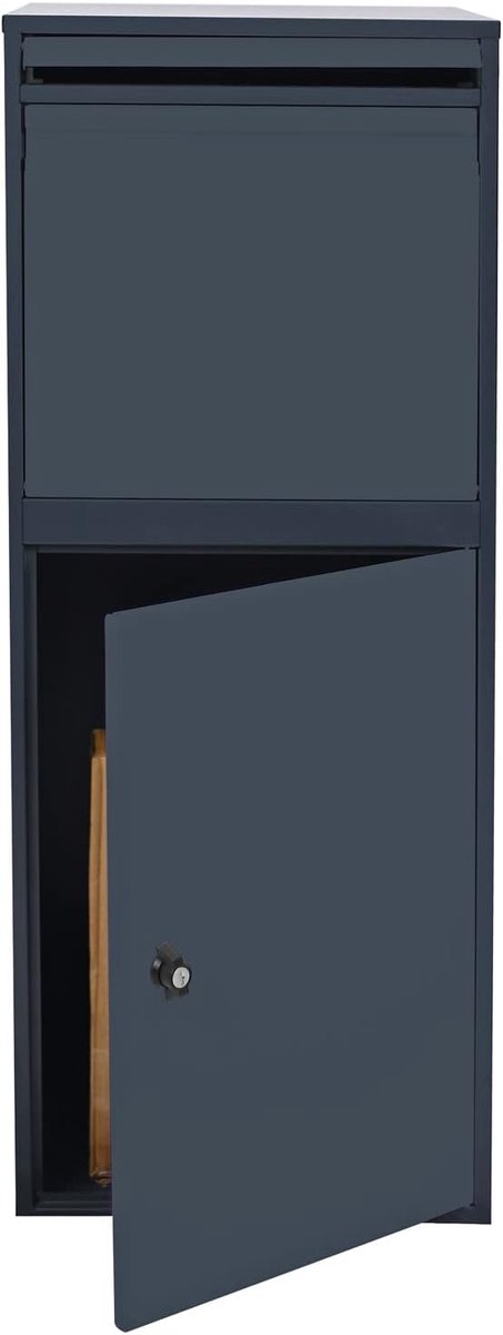 Pakketdoos Staand - Brievenbus Pakketten - Zendingen Aannemen - Slim Inleg Systeem - 41x38.5x72 cm - Grijs