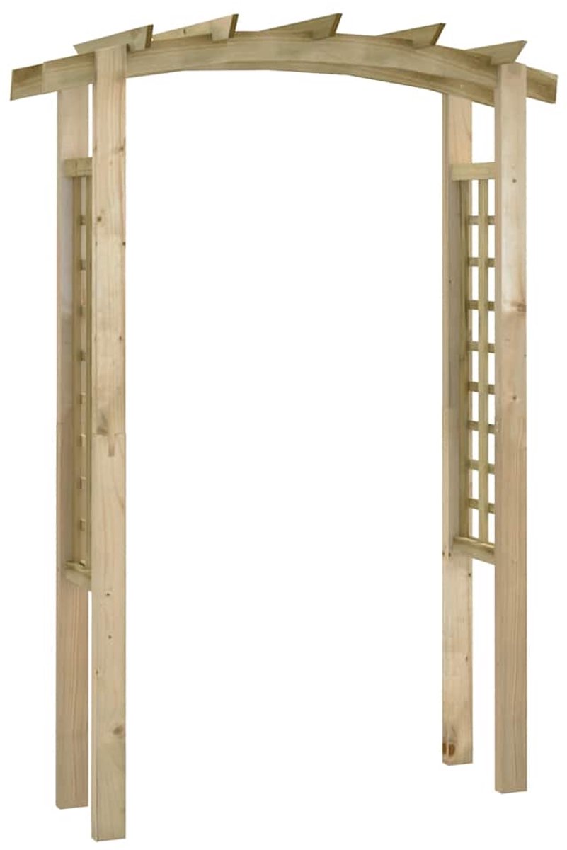 Tuinboog - 150 x 60 x 210 cm - massief - weerbestendig - natuurlijk