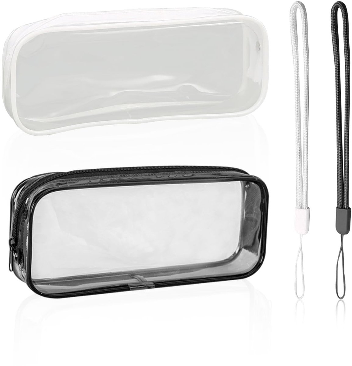 Dailygoods- Opbergtas Lichtgewicht - Transparante Etui - Multifunctioneel - Slijtvast - 2 Stuks - 8 x 3,5 x 20 cm