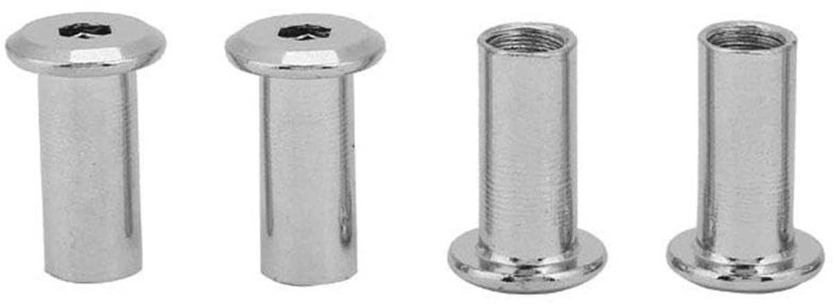Dailygoods- Zeskantmoer Platte Moeren - IJzeren M6/M8 - 30/50 Stuks - Verbinden van Meubels - Verzinkt - Gewicht 201g/275g