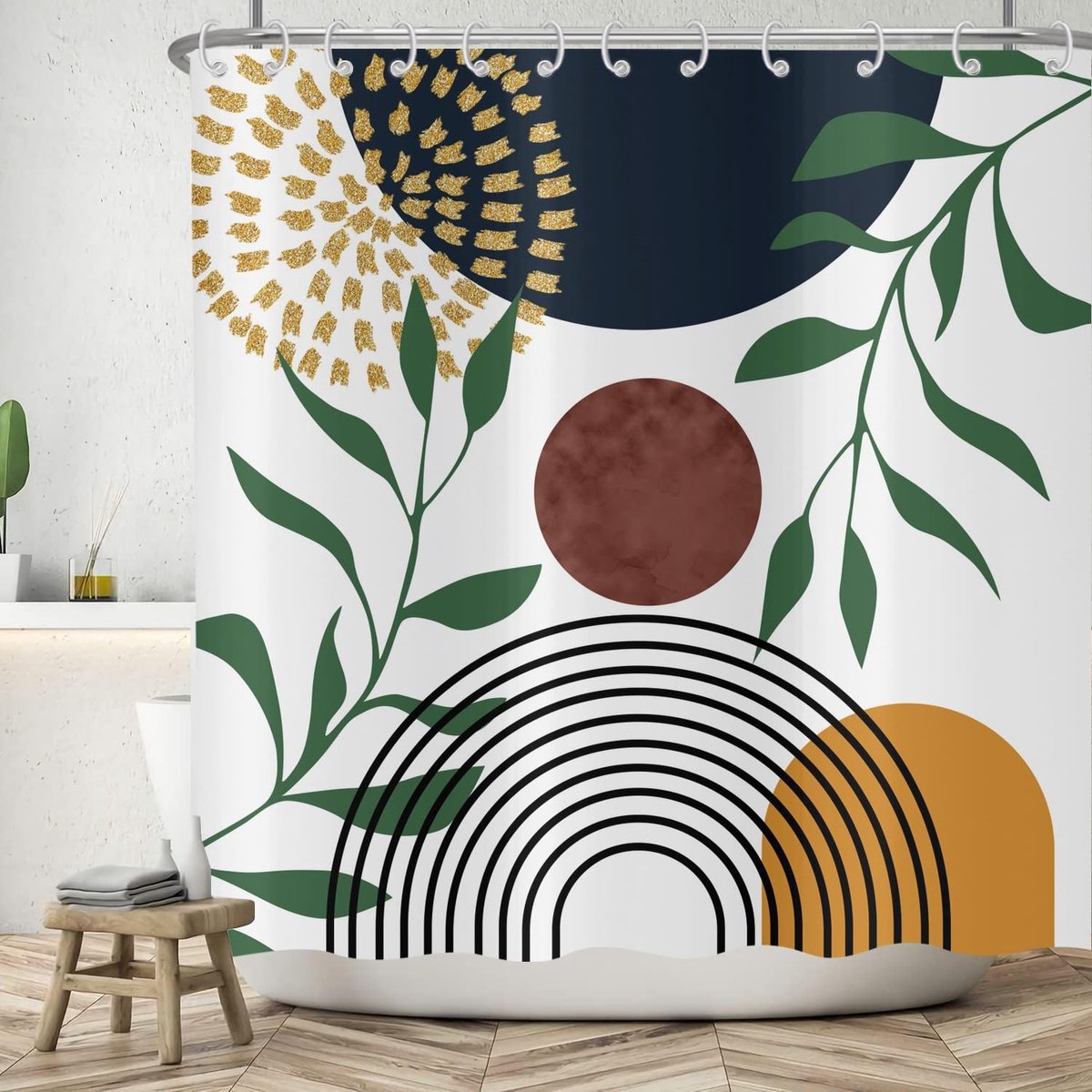 Dailygoods- Douchegordijn 180x200 cm - Waterdicht - Wasbaar - Polyester - Modern Abstract - Hoge kleurechtheid - Uniek ontwerp - Badgordijn