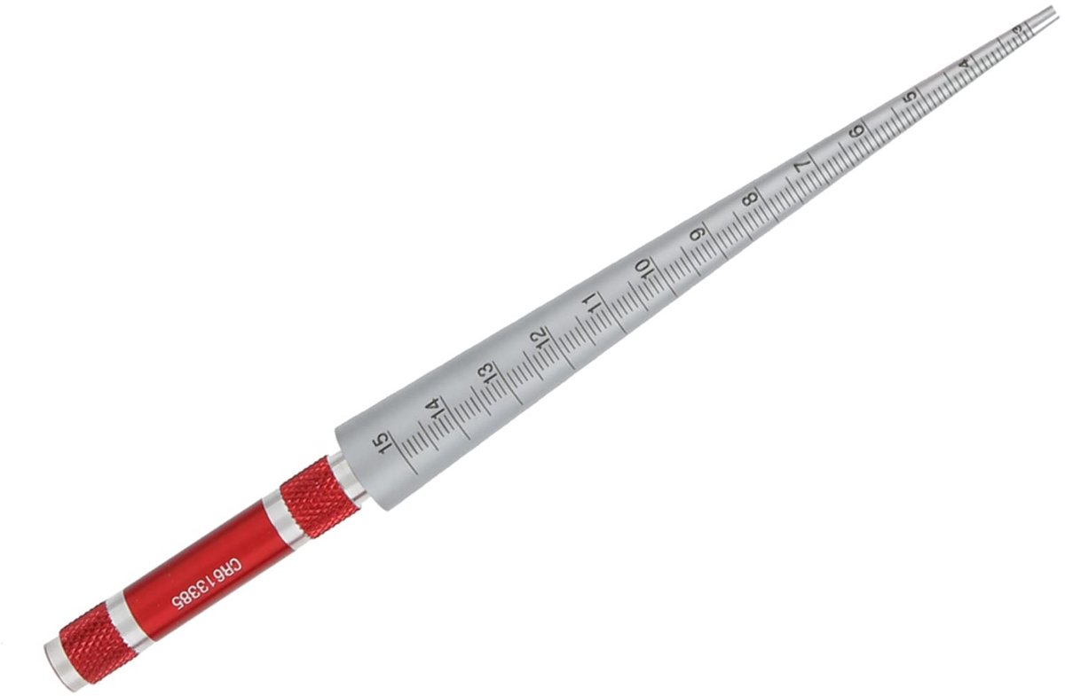 Dailygoods- Gatmeter Hoge Nauwkeurigheid - Taps Toelopende Meter - Roestvrij Staal - Meetbereik 1-6,5/3-15/15-30/30-45 mm - Schaalverdeling 0,1 mm - Handgereedschap - Meetgereedschap