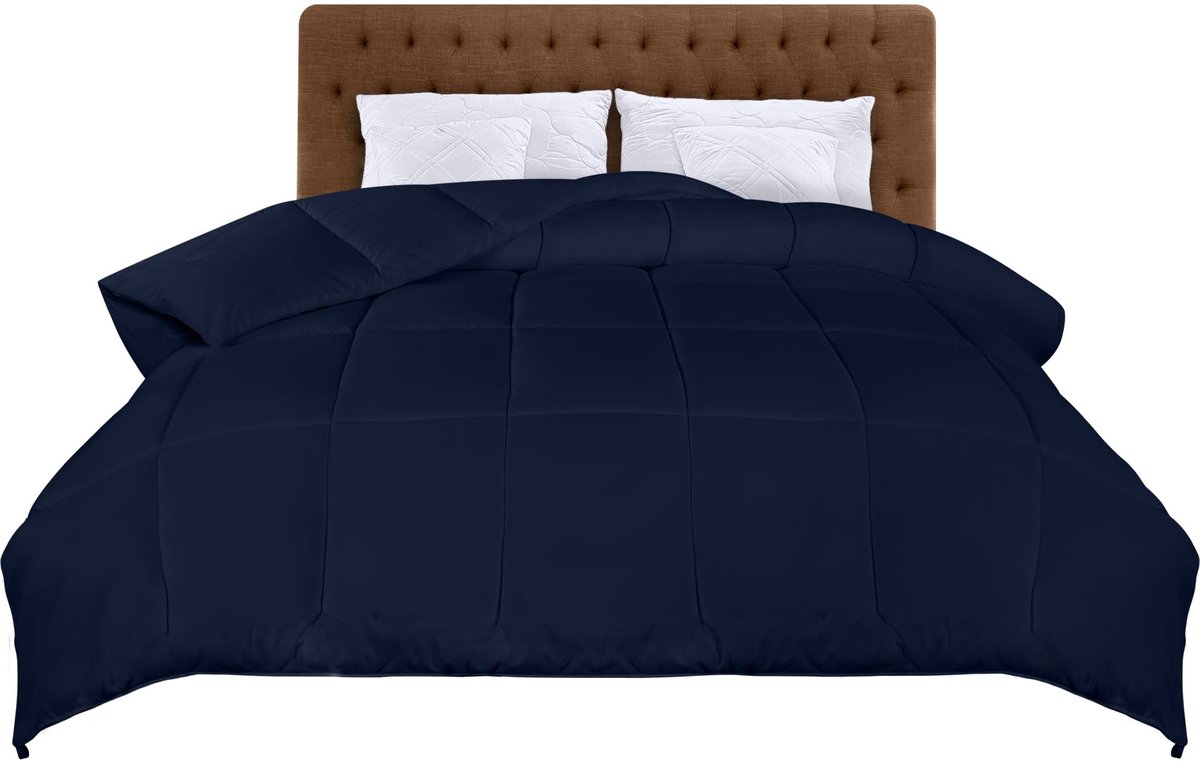 Dailygoods - Dekbed - Lichtgewicht Dekbed - Zacht en comfortabel - Marineblauw - Gewatteerd met polyester vulling - Geschikt voor volwassenen - 200x20...