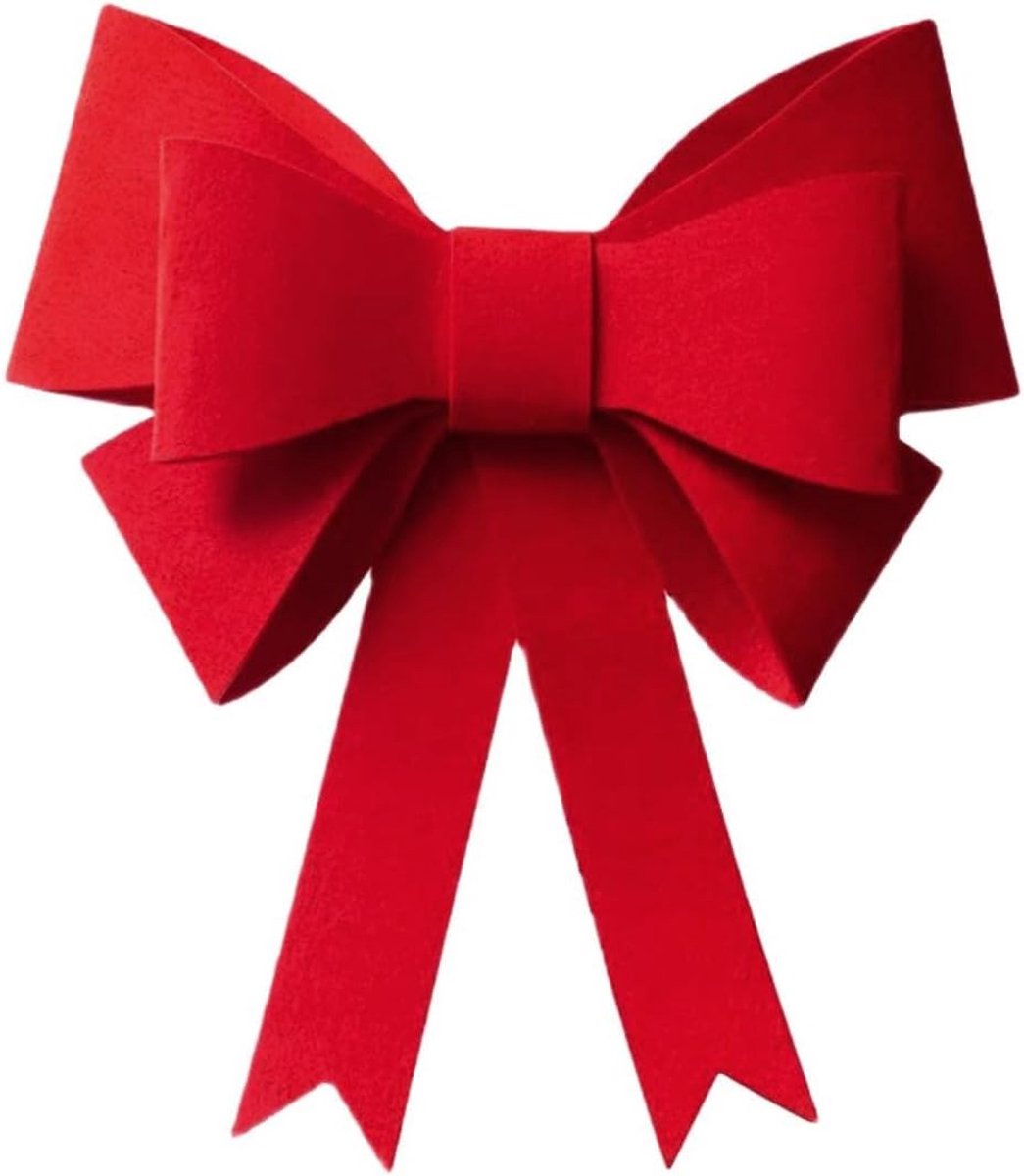 Set van 6 Rode Decoratieve Strikken voor Bruiloften, Kerstmis en Feestelijke Versieringen - 50 x 43 cm, Perfect voor Gordijnen en Muren