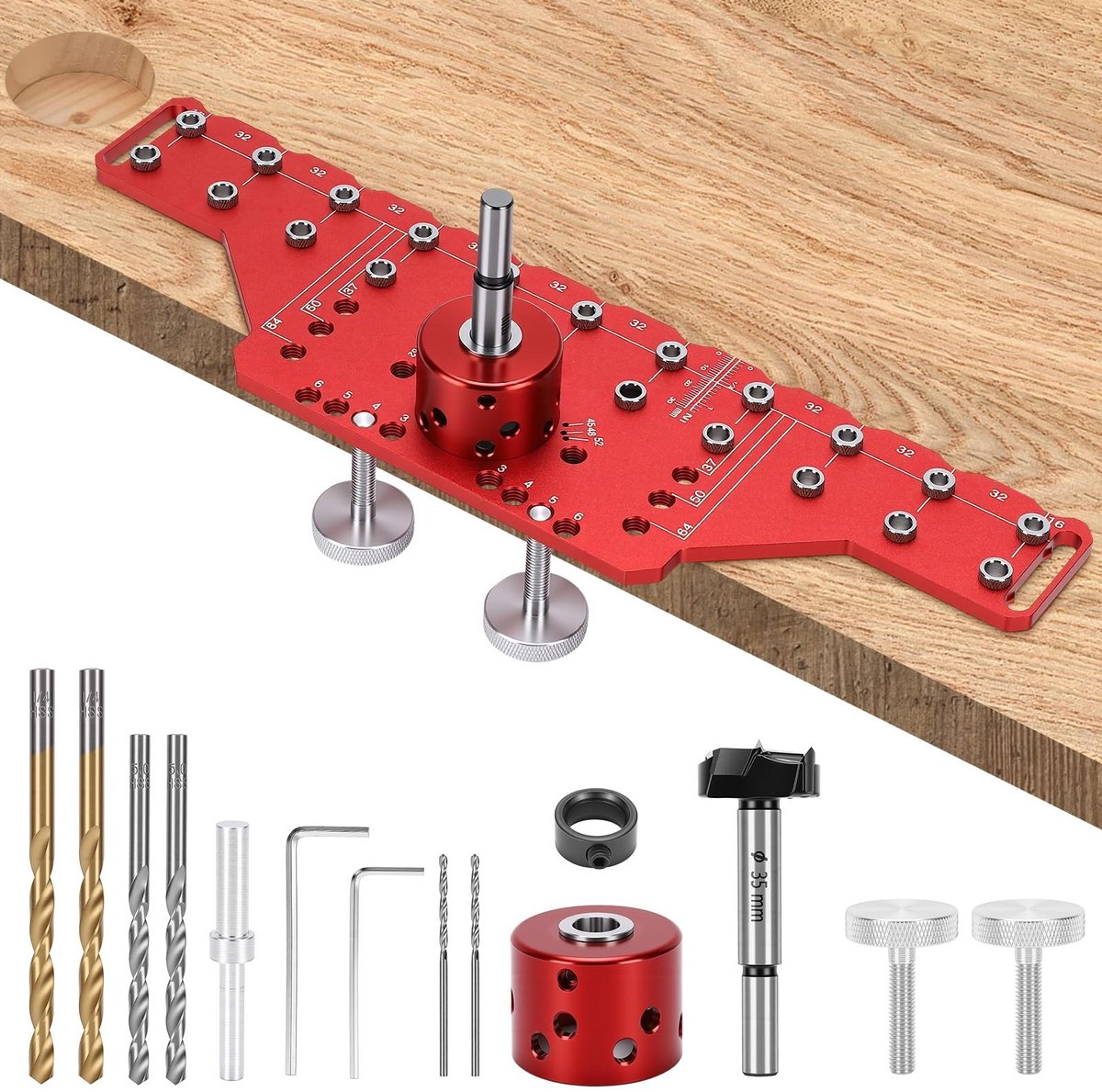 Dailygoods - 2-in-1 Scharnier Punch Positioner met Geleidebussen
