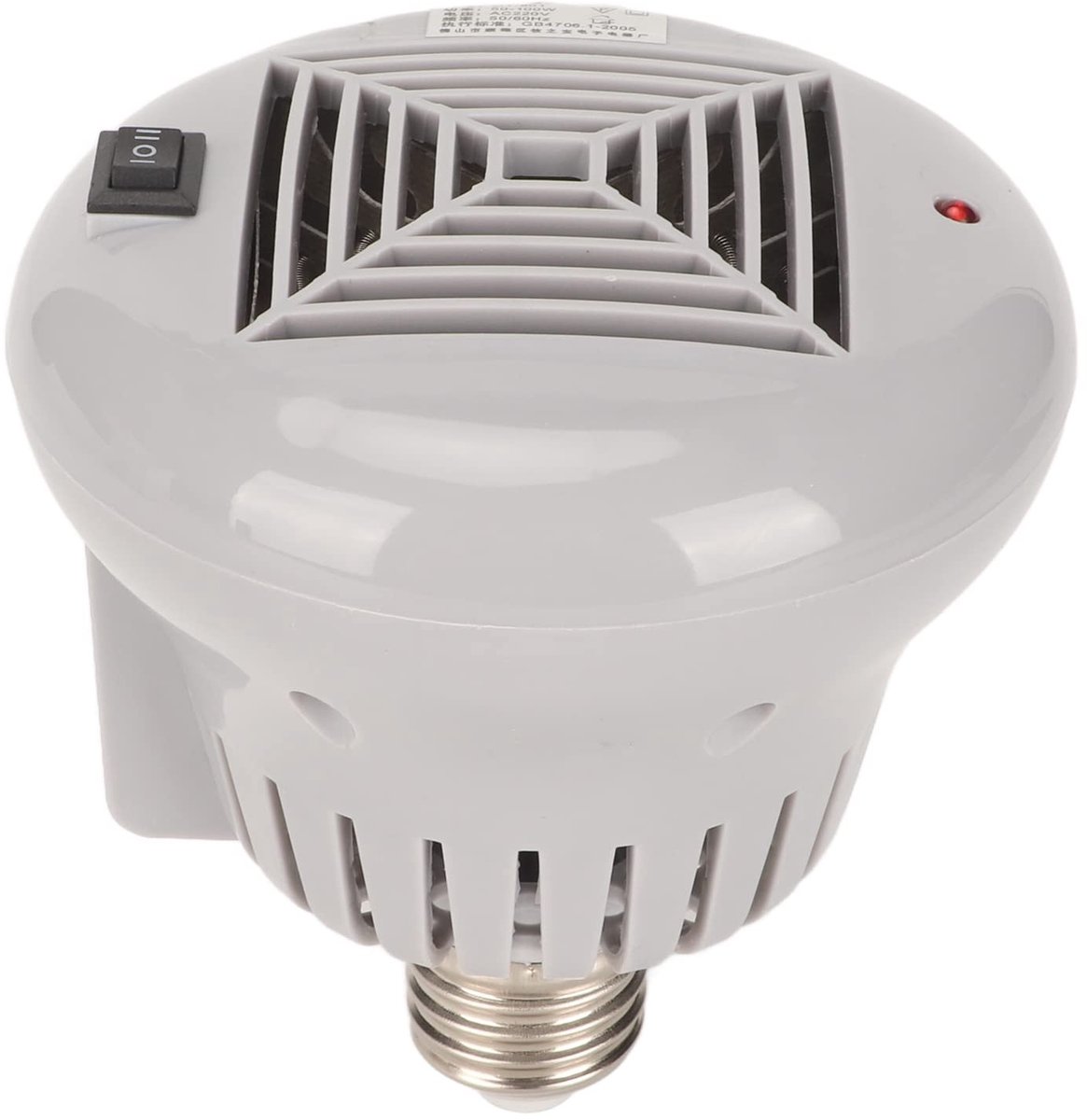 BRENZOOS - Huisdierventilatorverwarming - Verwarming voor huisdieren - Veilig en vlamvertragend - Grijze kleur - Voor reptielen en kippen - Winter e...