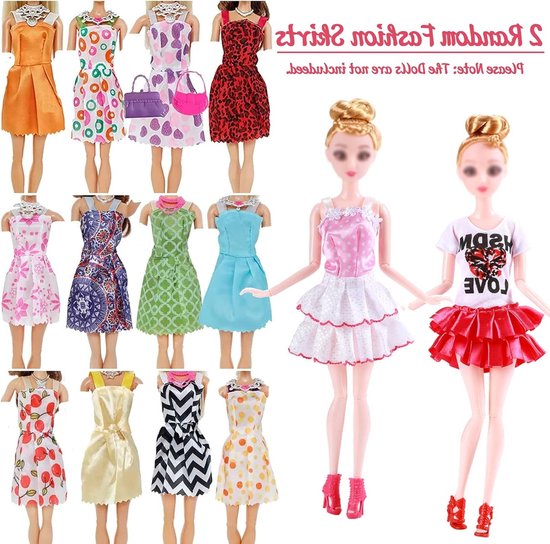 Poppen Kleding Set - Poppen Accessoires - Kinderspel - Ruime Collectie - Voor Poppen 30cm - Meerdere Kleuren — afbeelding 2