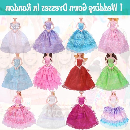 Poppen Kleding Set - Poppen Accessoires - Kinderspel - Ruime Collectie - Voor Poppen 30cm - Meerdere Kleuren — afbeelding 4
