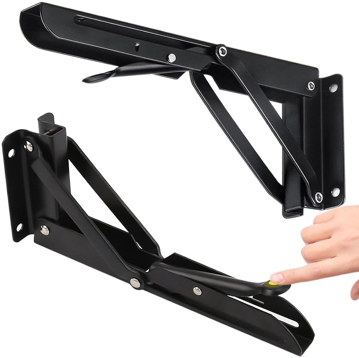 Dailygoods- Plankbeugel - Opvouwbaar - Roestvrij Staal - 300 mm - 2 Stuks - Hoekbelasting 120 kg - Ruimtebesparend - Klapconsole