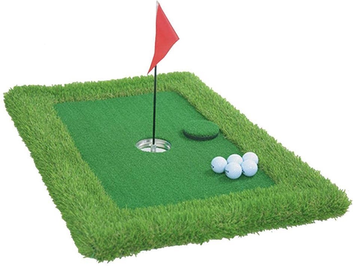 Dailygoods- Drijvend Groen 30x60cm - Golf Spel - Chipping Mat - Oefenaccessoire - EPE-steun - Gemakkelijk mee te nemen - Golfspel