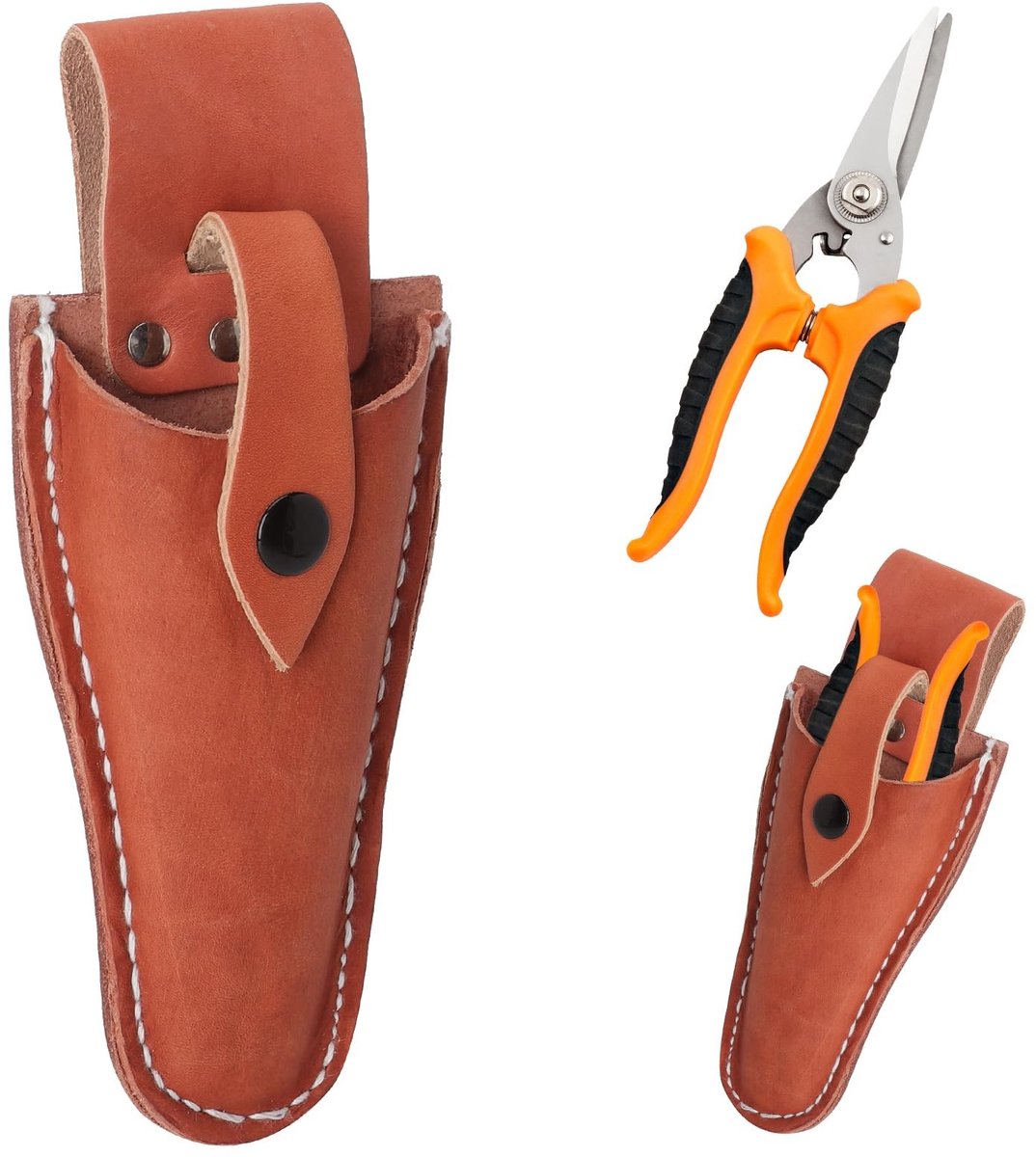 Dailygoods- Tuinschaar Hoogwaardige Materialen - Gereedschapstas - Leren Holster - Slijtvast - Krasbestendig - Robuuste Constructie - Gereedschapshouder