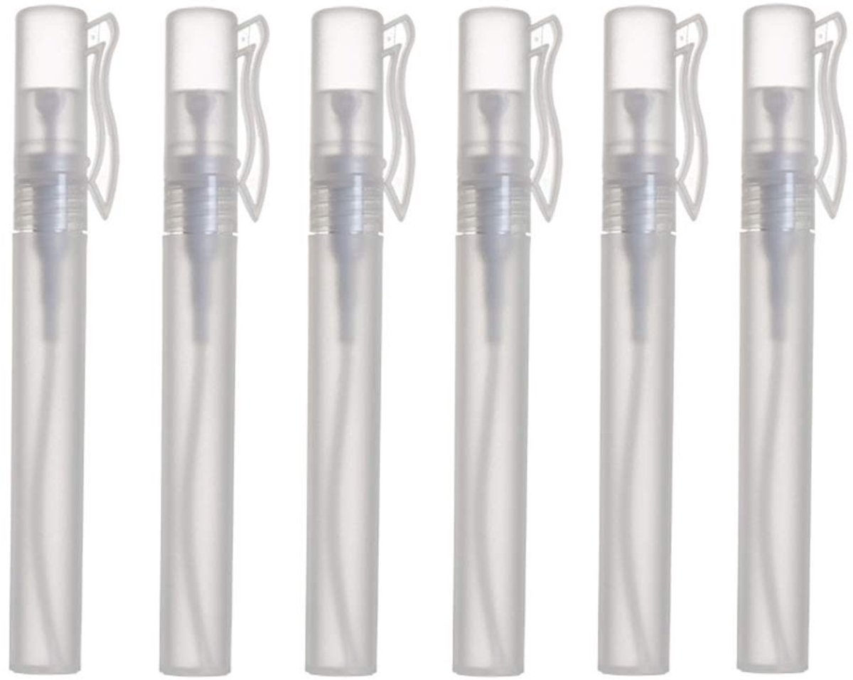 Dailygoods- Parfumfles 6pcs - Navulbaar - Mini - Antilek - Refillbaar - Lichtgewicht - Hoge kwaliteit kunststof - Parfumatomizer