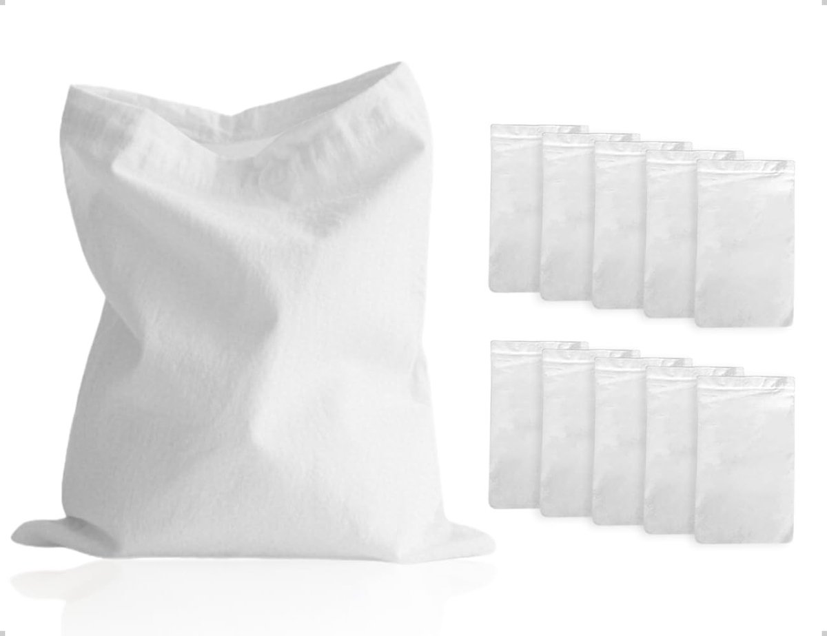 Dailygoods- Zwembadfiltersokken 10 stuks - Herbruikbare Skimmersokken - Nylon - Effectieve Filtering - Duurzaam - Wit Ontwerp