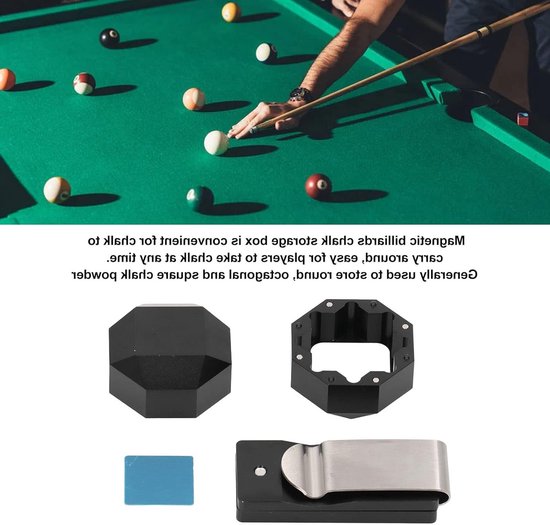 Aluminium Magnetische Krijt Houder voor Biljart, 2 Laags en Stil, Ideaal Biljart Accessoire voor Spelers — afbeelding 2