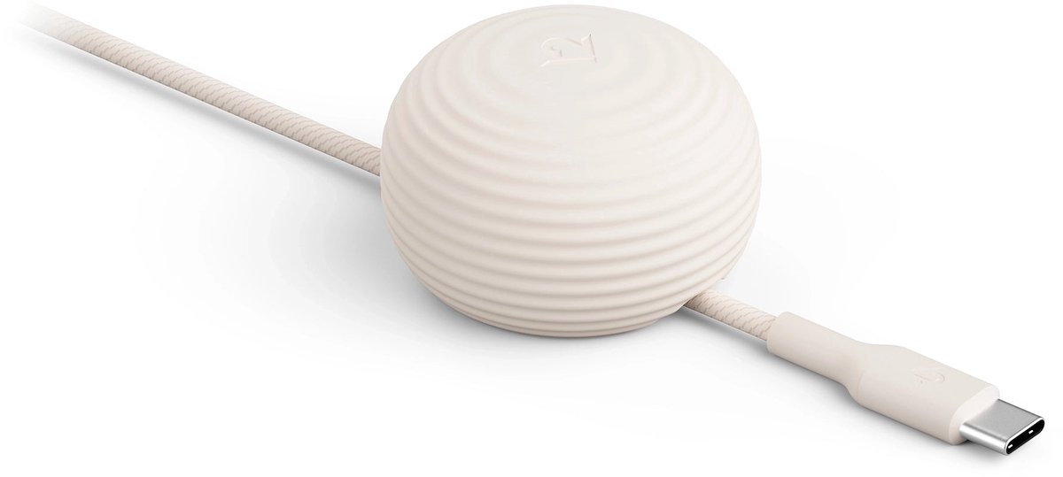Twelve South CableStay Kabel met Gewicht – Voorkomt Vallen van Kabels – Gladde Kabelbeweging – Tot 60W USB-C Power Delivery - Beige