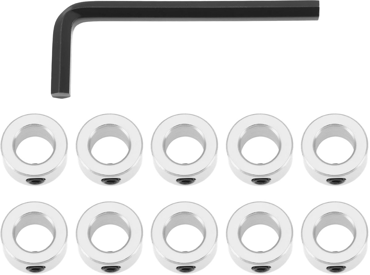 Dailygoods- Schroef Bevestigingsring 10 stuks - Asvergrendeling - Zeskantschroef M4 - Roestvrij Staal - Voor 3D-printer - Eenvoudige Installatie