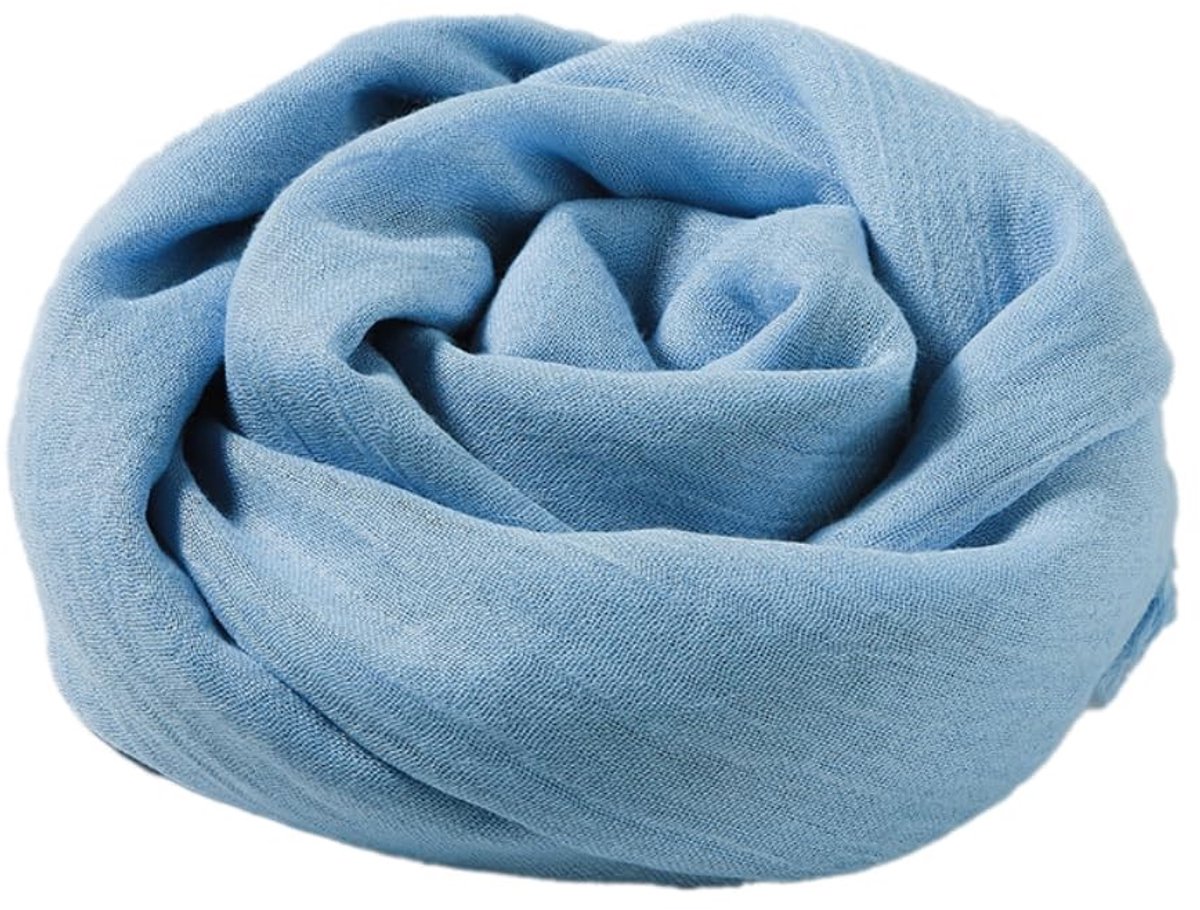Dailygoods- Sjaal Effen Katoen/Linnen - Grote Damessjaal 95x195 cm - Elegante Stola - Cadeau voor Dames - Huidvriendelijk en Duurzaam - Sjaaltje