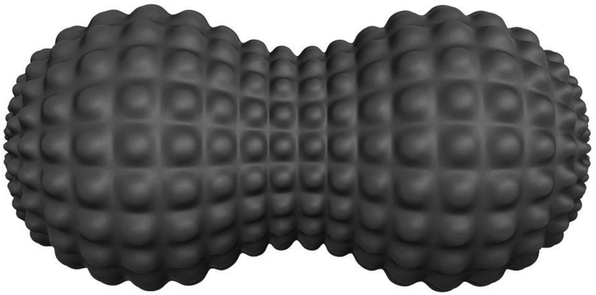Dailygoods- Massagebal Pinda - Dubbele Lacrosse Massagebal - Triggerpoint Spiermassage - Myofasciale Release - Geschikt voor Rug/Nek - 126x63mm - Massageroller