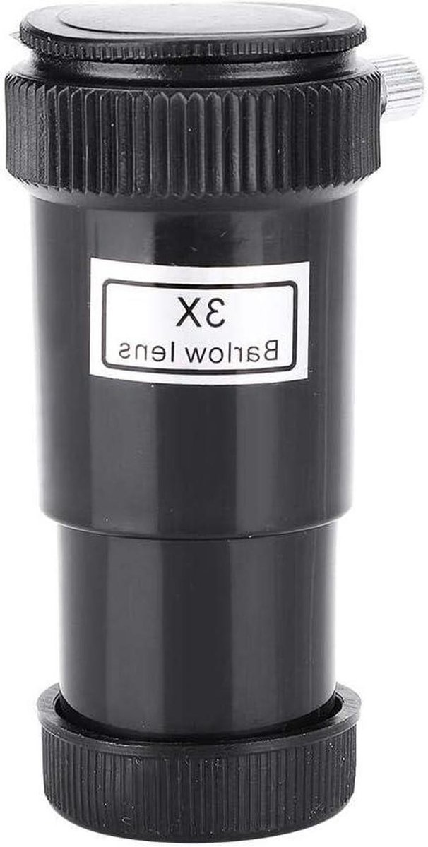 Astronomische Telescoop Oculair - Barlow Lens - Sterren Kijken - 3x Vergroting - 096 inch - Zwart