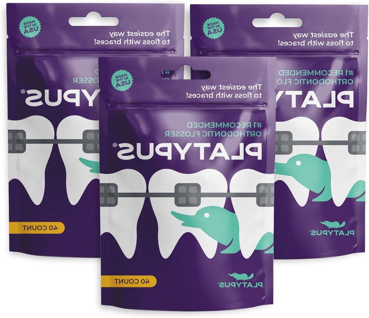 Orthodontische Flossers - Tandenstokers Beugel - Mondhygiëne Verbeteren - Past Onder Boogdraad - 127 cm - Blauw