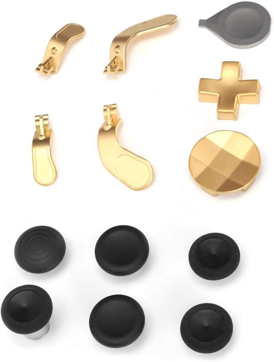 Gamepad Accessoireset - Controller Paddles - Gaming Verbeteren - Metaal en Siliconen - 13 x 11 x 5 cm - Goud — afbeelding 2