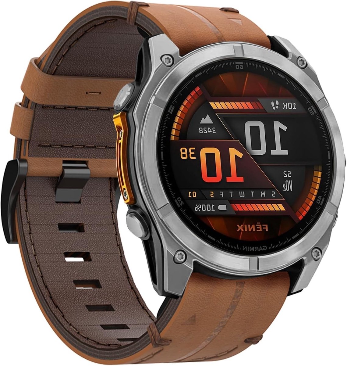 Leren Horlogeband 22mm voor Garmin Fenix 8, Fenix 7 Pro, Fenix 6 Pro en Forerunner - Snelle Bevestiging, Duurzaam en Comfortabel