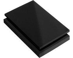 S-Polytec PE-HD-plaat, gesneden, zwart, 2-15 mm, verschillende formaten, topkwaliteit (49 x 49 cm, 10 mm)