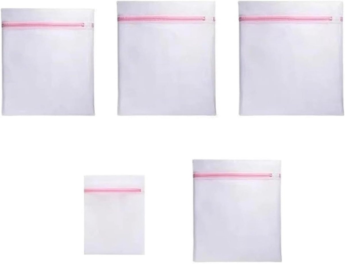 Mesh Waszakken - Kledingbeschermers - Kleding Beschermen - Met Rits - 40 X 50cm - Wit