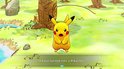 Een geanimeerde Pikachu met een verraste uitdrukking staat op de voorgrond.