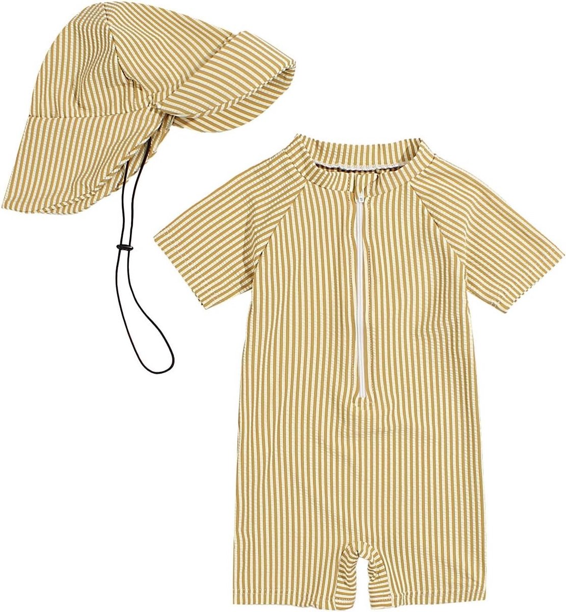 Zonnehoed en UV-beschermend Eendje Badpak voor Baby Jongens - Ideaal voor Zwemmen en Zomeractiviteiten