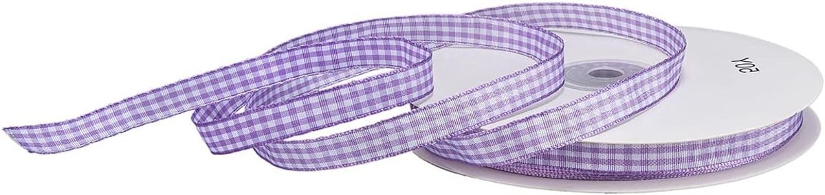 Decoratieve Ribbons voor Cadeaus - 50 Yard 10mm Ruitpatroon Cadeauband, Versiering en Knutselen