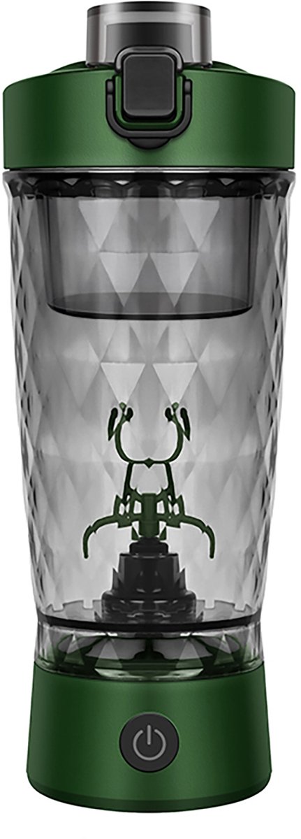 Athletic Archery V1 - Shakebeker - Elektrische Shakebeker - 650ml - Oplaadbaar via USB - Apart opbergvak voor eiwitpoeder - Ideaal voor fitness & shakes - Draagbaar en lekvrij ontwerp