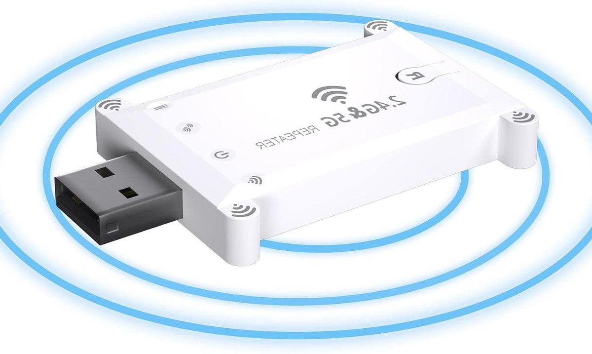 Wifi Versterker - Draadloze Adapter - Internet Uitbreiden - Dual Band Snelheid - 300/866 Mbps - Wit