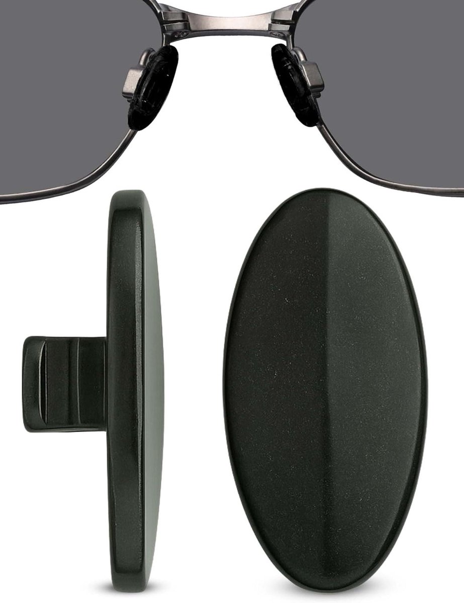 Bril Neuspads - Onderdelen Brillenglazen - Comfortabel Dragen - Titanium Basis - 13mm Ovaal - Zwart