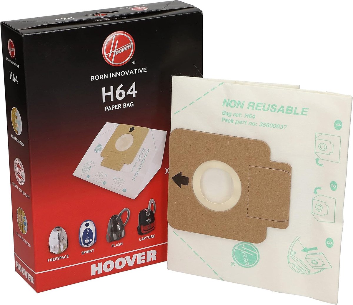 Stofzuigerzakken Papier - Reservezakken - Stofvrij Houden - Drielaags Filtratie - 5 Stuks - Wit