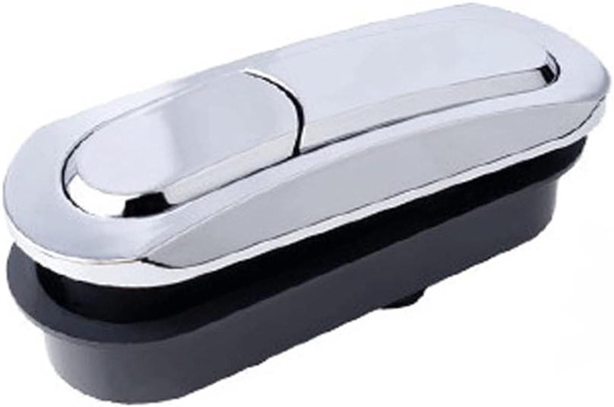 Toilet Spoelknop - Reservoir Knop - Toilet Reparatie - Waterbesparend - Universeel Gat - Zilver